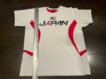 미즈노 재팬 반팔 티셔츠 S 화이트/레드