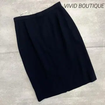 새상품급 비비드 부티크 일본제 무릎 기장 타이트 스커트 L 블랙