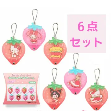 레어 6개 세트 산리오 커스텀 아크릴 참 딸기 키티