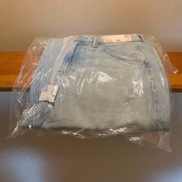 유니클로 배기 커브진 25인치 기장 짧음 보정 없음