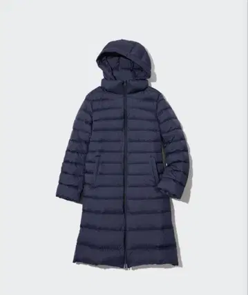 UNIQLO 울트라 라이트 다운 롱 코트 후디드 코트 블랙 M