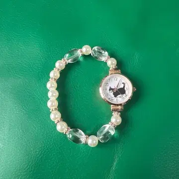 고양이부 펄 팔찌 시계