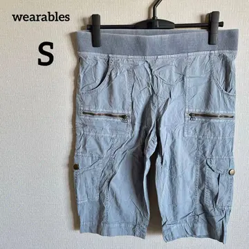 새상품급 wearables [S] 카고 숏팬츠 S 라이트 블루 남녀 공용