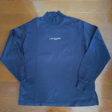 LEONARD 레오나르 긴팔 하이넥 티셔츠 네이비 M