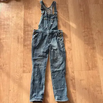 리 데님 오버롤 블루