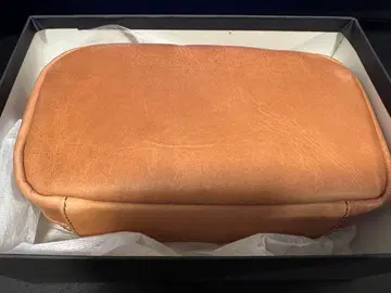 drip 가죽 메이크업 파우치 내추럴 소가죽 프렐