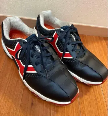 HONMA 골프화 골프화 블랙/빨간색 스파이크 밑창