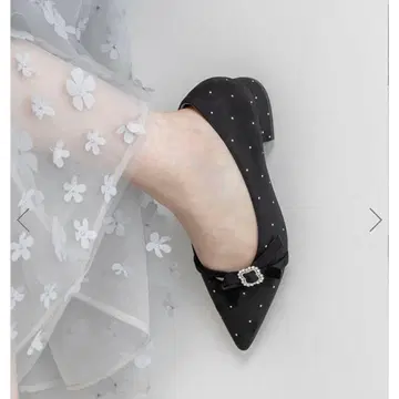 RANDA 3E 폭넓은 비쥬 부품 플랫 펌프스