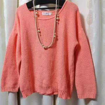 미사용 일본제 비아지오 블루 루즈핏 디자인 니트 M~LL 사이즈