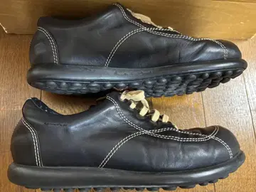 Camper 37 블랙 가죽 스니커즈