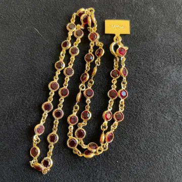 [ 20 ] 무라노 유리 목걸이 빨간색 심플 빈티지