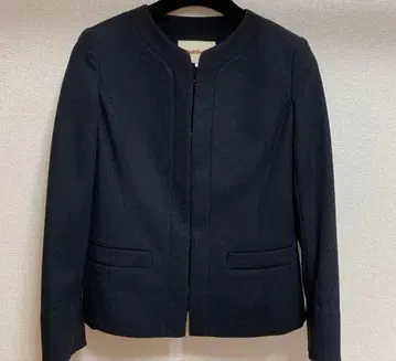 폴 스튜어트 노카라 자켓 블랙