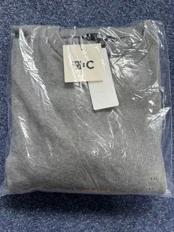 UNIQLO:C 스무스 코튼 크루넥 스웨터 그레이 XXL