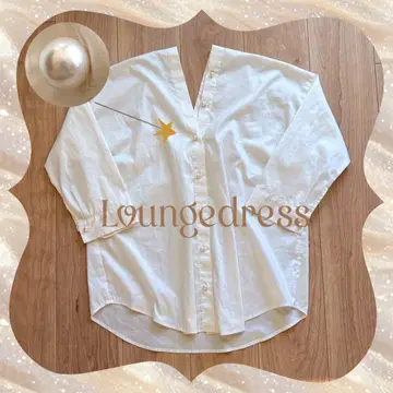 Loungedress 화이트 긴팔 셔츠 F