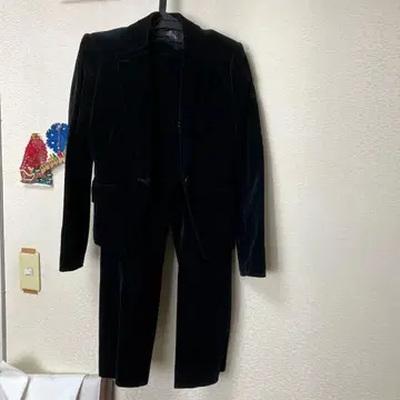 블랙 벨벳 포멀 슈트