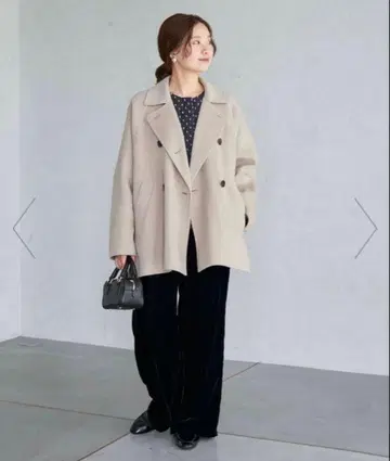 IENA 이에나 슈퍼 160 더블 페이스 숏코트 36 베이지 iena