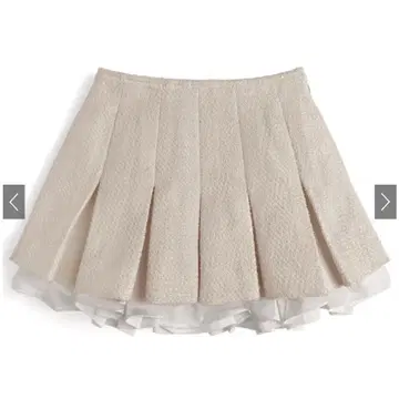 속바지 안감 부착 프릴 트위드 플리츠 미니 스커트[gm838]
