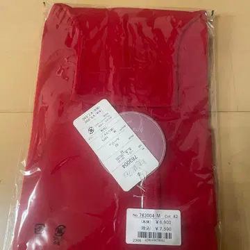 천사의 면 쉬폰 루즈 빨간색 T셔츠 M 사이즈 터틀 보틀넥