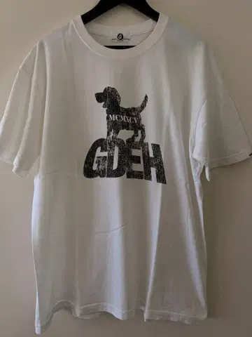 GOLDENOUGH 개 프린트 T셔츠 화이트