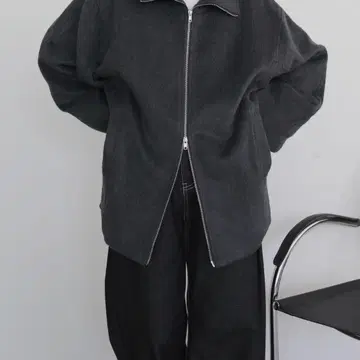 [ 칸바라 무츠에 씨 콜라보 ] W 지퍼 블루종