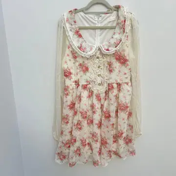 [ LIZ LISA ] 리즈리사 원피스 튜닉 플라워 핑크