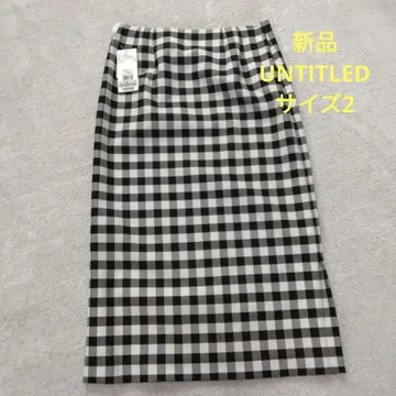 새상품 UNTITLED 사이즈 2 깅엄 체크 스커트