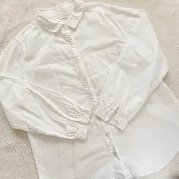 SUN VALLEY 화이트 버튼 셔츠 브라운