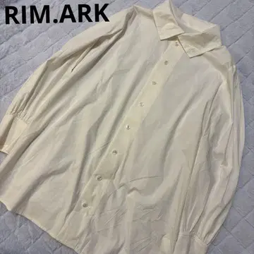 RIM.ARK 긴팔 셔츠 아이보리 하이넥 옷깃 루즈핏