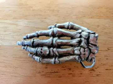 해골 손 디자인 메탈 벨트 버클