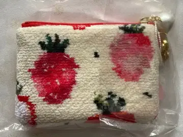 스트로베리 도트 키 & 카드 파우치