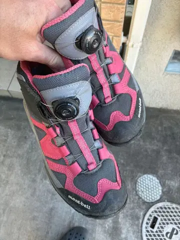 mont-bell 트레킹 슈즈 24.5cm 그레이/핑크