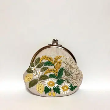 손자수 가마구치 파우치 핸드메이드