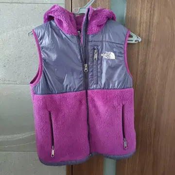THE NORTH FACE 후드 부착 베스트 S 사이즈 퍼플 플리스