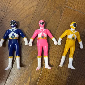 슈퍼전대 히어로 피규어 세트 파랑 핑크 옐로우 컬러