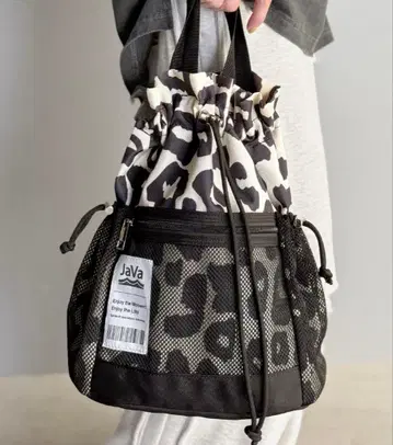 Java 자바 메쉬 복조리 2way 백팩 레오파드