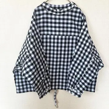 그린 타탄 체크 돌먼 슬리브 긴팔 셔츠 | 8245T-082