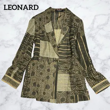 [새상품급] LEONARD 레오나르 올 패턴 테일러드 자켓 9AR 일본제