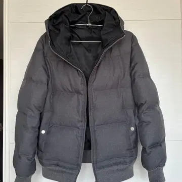 아바하우스 그레이 후드 부착 패디드 다운 자켓