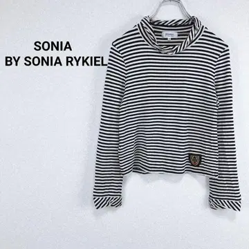 소니아 리키엘 [38] 롱 T 하이넥 보더 무늬 와펜 온워드 카시야마