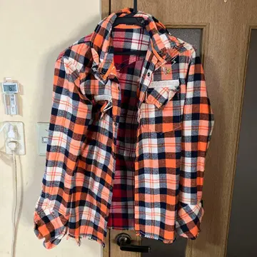 프란시스토모크스 체크 무늬 긴팔 셔츠