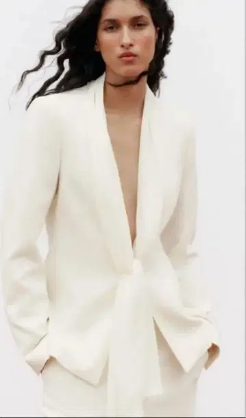 ZARA 스카프 블레이저 자켓