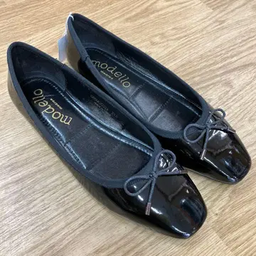 modello 블랙 플랫슈즈