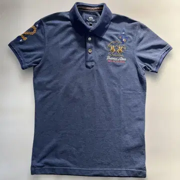 LA MARTINA 네이비 피케 셔츠