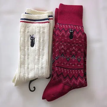 마녀 배달부 키키 지지 패턴 남성용 삭스 2족 세트