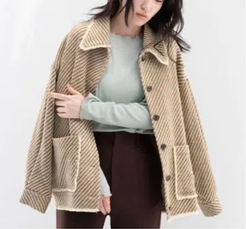 컨디션 최상! 트위드 셔츠 자켓 LOWRYS FARM 로리즈팜