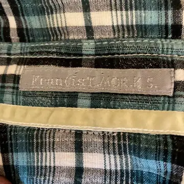 프란시스토모크스 터콰이즈 체크 긴팔 셔츠 사이즈 1