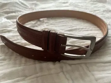 미사용 일본제 BARREAUX 발루 소가죽 카프 벨트