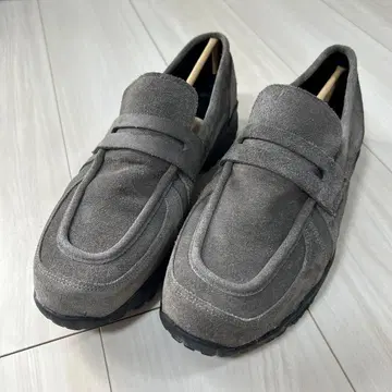 볼륨 VIBRAM 밑창 리얼 가죽 스웨이드 로퍼 스니커즈