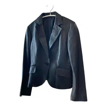 [ SALE ] [ TRANSWORK ] 원 버튼 가죽 자켓 양 블랙