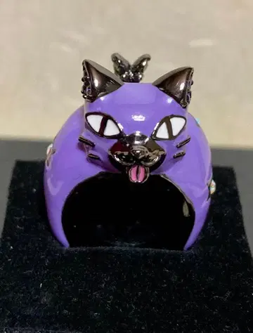 ANNA SUI 반지 고양이 퍼플 안나수이 미사용 레어